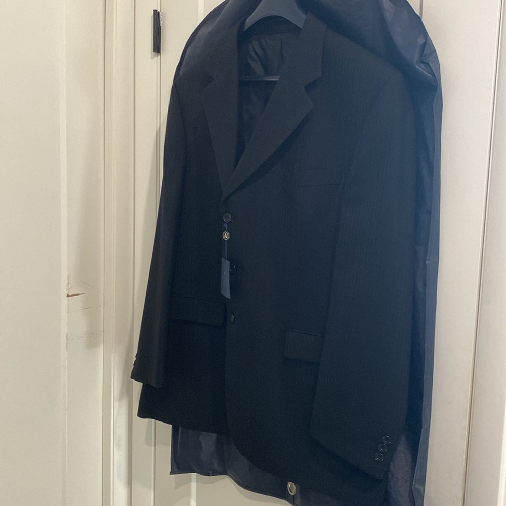NWT Alexandre London Pure Wool Navy Blazer / Sports Coat |Size 46 Regular - Picture 14 of 15